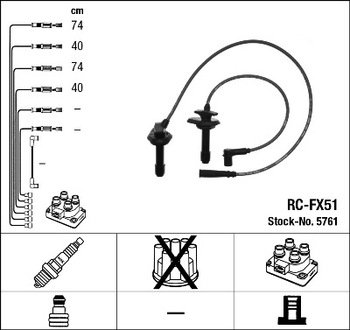5761 NGK Провода зажигания (к-т) RC-FX51