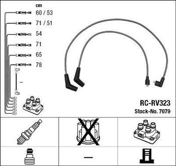 7079 NGK Провода зажигания (к-т) RC-RV323