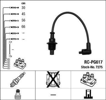 7275 NGK Провода зажигания (к-т) RC-PG617