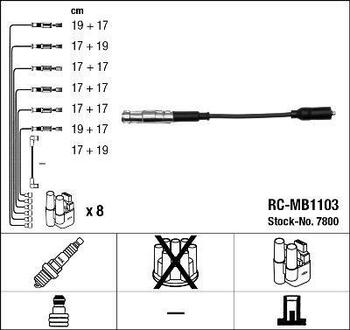7800 NGK Провода зажигания (к-т) RC-MB1103