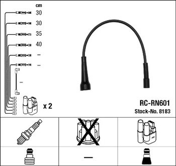8183 NGK Провода зажигания (к-т) RC-RN601