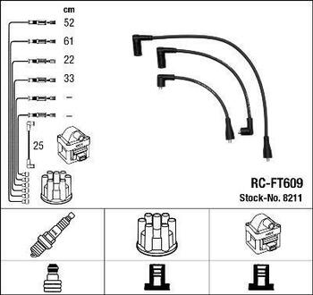 8211 NGK Провода зажигания (к-т) RC-FT609