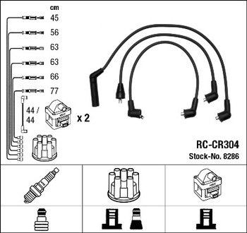 8286 NGK Провода зажигания (к-т) RC-CR304