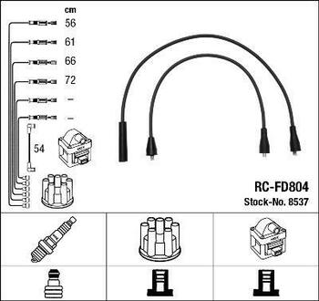 8537 NGK Провода зажигания (к-т) RC-FD804