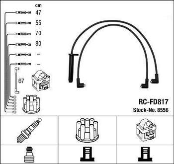 8556 NGK Провода зажигания (к-т) RC-FD817