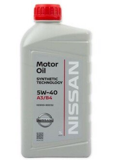KE90090032R NISSAN Масло 1L Nissan 5W40 SN/CF A3/B4 синтетическое