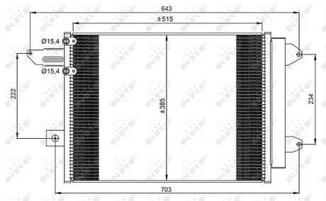 350070 NRF Радиатор кондиционера с осушителем AUDI RS3 11-