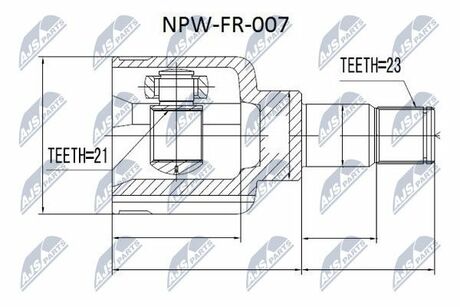 NPW-FR-007 NTY ШРУС внутр. к-кт Ford Focus I 1.4,1.6,1.8 98-04 левый