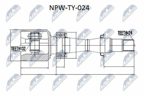 NPW-TY-024 NTY ШРУС внутр. к-кт Toyota Avensis T22 2.0D 97-03 32X40X24 правый