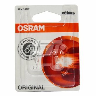 272102B OSRAM Автолампа Osram Original W1,2W W2x4,6d 1,2 W прозрачная 272102b