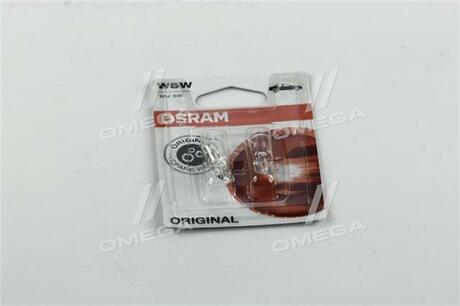 282502B OSRAM Автолампа Osram Original W5W W2,1x9,5d 5 W прозрачная 282502B