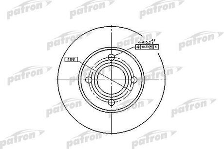PBD1521 PATRON Диск тормозной передн AUDI: 100 76-82, 100 82-90, 100 Avant 77-83, 80 86-91, 90 87-91
