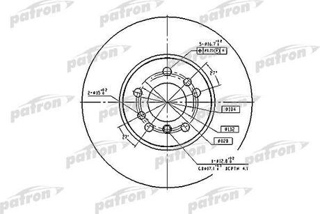 PBD4187 PATRON Диск тормозной передн BMW: X3 06-, X5 00-