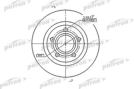 PBD4239 PATRON Диск тормозной задн AUDI: A6 99-05, A6 Avant 99-05, A8 96-02