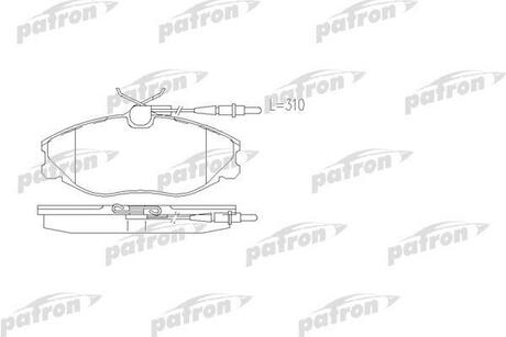 PBP1063 PATRON Колодки тормозные дисковые передн PEUGEOT: 406 95-04, 406 Break 96-04, 406 купе 97-04