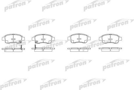 PBP1368 PATRON Колодки тормозные дисковые передн TOYOTA: PLATZ 02-05, PROBOX 02-, VITZ 99-03, YARIS 99-