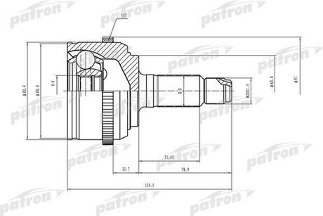 PCV1503 PATRON ШРУС наружный с кольцом ABS 26x60x23 ABS:50T HONDA CIVIC EU/EP/ES 01-06