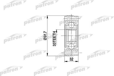PCV3003 PATRON ШРУС внутр к-кт VW: GOLF, JETTA, POLO 1.0-1.3