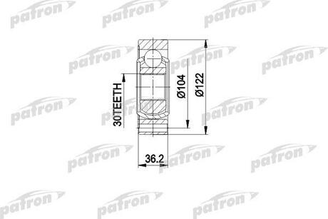 PCV3540 PATRON ШРУС внутр к-кт MERCEDES-BENZ: 638/2 V-Class 200CDI/220CDI 03/99-, VITO 638 108CDI/110CDI/112CDI 2.2 03/99-