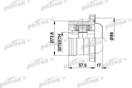 PCV5002 PATRON ШРУС внутр лев/прав к-кт VW: JETTA /BORA 98- АКПП кроме 2.8V6