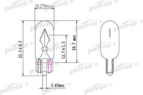 PLWY5W PATRON Лампа накаливания (10шт в упаковке) WY5W 12V 5W W2.1X9.5d Amber Сделано в Корее