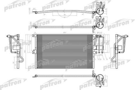 PRS1040 PATRON Радиатор кондиционера паяный OPEL: VECTRA all 95-99