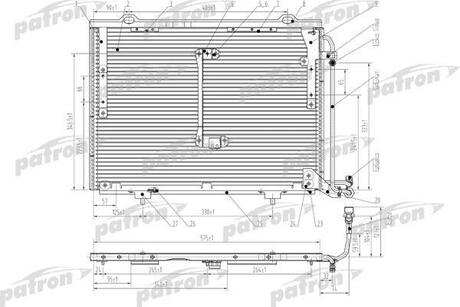 PRS1057 PATRON Радиатор кондиционера паяный MERCEDES-BENZ: C-CLASS W202 1.8-2.5D 93-