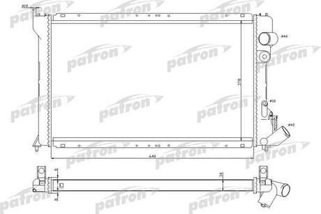 PRS3041 PATRON Радиатор системы охлаждения CITROEN: XANTIA, XM, PEUGEOT: 605 2.0 T/2.1TD, 89-99