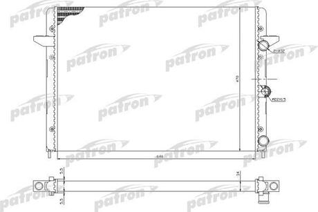 PRS3211 PATRON Радиатор системы охлаждения FORD: GALAXY, VW: SHARAN 2.8i VR6, 95-