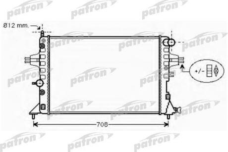 PRS3573 PATRON Радиатор системы охлаждения OPEL: ASTRA G 1.4 16V/1.6/1.6 16V/1.8 16V/2.2/2.2 16V, 98-05, ZAFIRA 1.6 16V/1.6 CNG/1.8 16V/2.2 16V 99-05