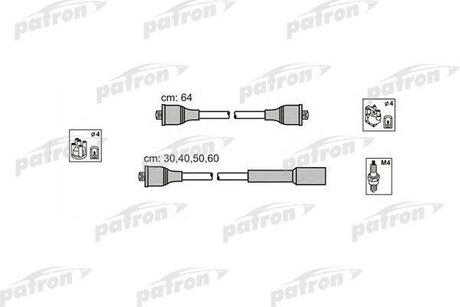 PSCI1009 PATRON Комплект проводов зажигания ABU76 AUDI: 80 1.6i/2.0i 91- \ VW: Golf III 1.8i/2.0i 91- \ SEAT: Toledo 1.6i/1.8i 91-
