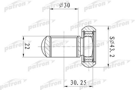 PTD006 PATRON Трипод [Z:26, D:43.2mm] Alfa Romeo: 147/156/159/166, Fiat: Bravo 07>/Stilo 03>