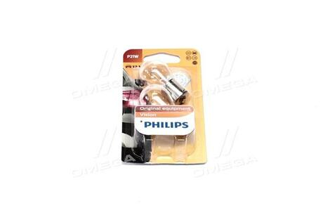 12498B2 PHILIPS Автолампа Philips Vision P21W BA15s 21 W прозрачная 12498B2