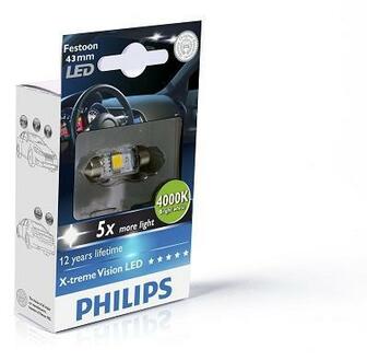 129454000KX1 PHILIPS Автолампа Philips 129454000KX1 T10,5x43 SV8,5