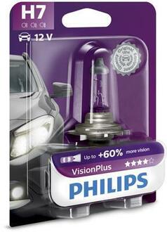 12972VPB1  PHILIPS Автолампа Philips VisionPlus H7 PX26d 55 W прозрачная 12972VPB1