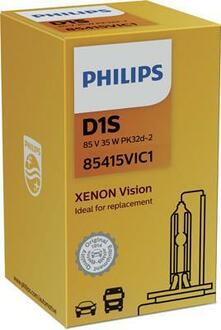 85415VIC1 PHILIPS Автолампа Philips 85415vic1 Vision D1S PK32d-2 35 W прозрачная
