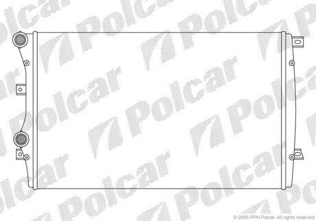 133108A2 Polcar Радиатор, охлаждения двигателя VW Golf V 04->