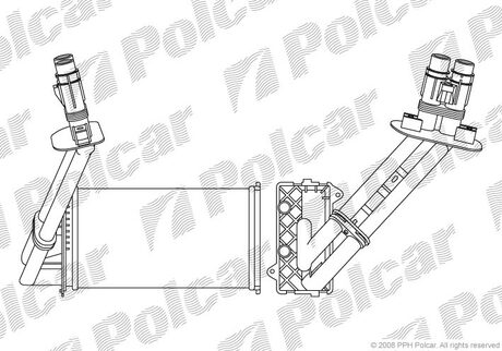 6032N8-3 Polcar Радиатор печки с трубками Renault Laguna I (сист.Behr)*
