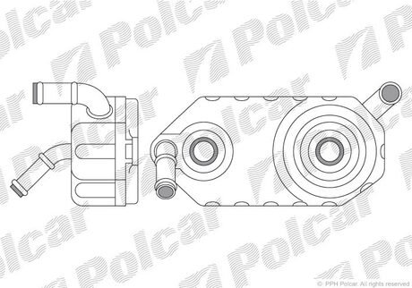 6713L8-1 Polcar Радиатор масляный АКПП VW/Audi/Skoda/Seat 96-10 *