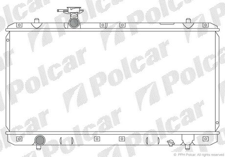 741408-1 Polcar Радиатор двигателя Suzuki Liana МКПП 01->07