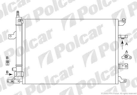 9080K8C2 Polcar Радиатор кондиционера Volvo C70/S60/C80/XC70 03.00->