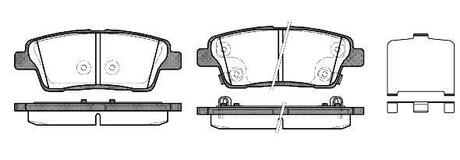 1458.02 REMSA Колодки тормозные дисковые задн Kia Quoris, Hyundai Genesis 3.8 12>