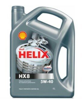 550040295 SHELL Масло моторное Shell Helix HX8 5W40, 4л, API SN/CF, ACEA A3/B3, A3/B4, MB 229.3, VW 502.00/505.00, Renault RN0700, RN0710