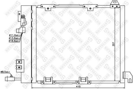 10-45058-SX STELLOX Радиатор кондиционера Opel Astra G 1.7TD 98>