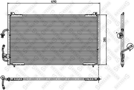 10-45216-SX STELLOX 10-45216-SX_радиатор кондиционера!\ Peugeot 406 all 99
