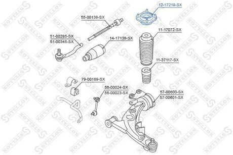 12-17219-SX STELLOX 12-17219-SX_опора амортизатора переднего!\ Mazda CX-7/CX-9