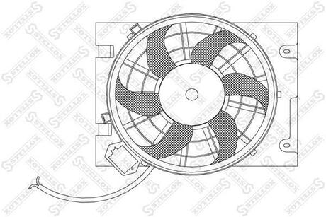 29-99265-SX STELLOX 29-99265-SX_вентилятор охлаждения!\ Opel Astra/Zafira 2.0i/T/2.2i/1.7CTDi-2.2TDi 99>