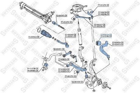 77-01523-SX STELLOX 77-01523-SX_сайлентблок переднего нижнего заднего рычага !\ Audi A4/S4/Allroad/A5/Q5 08>
