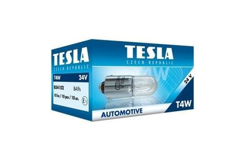 B54102 TESLA Автолампа Tesla Standard T4W BA9s 4 W прозрачная b54102