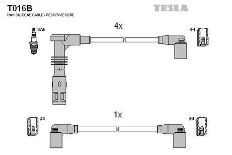 T016B TESLA Провода зажигания
